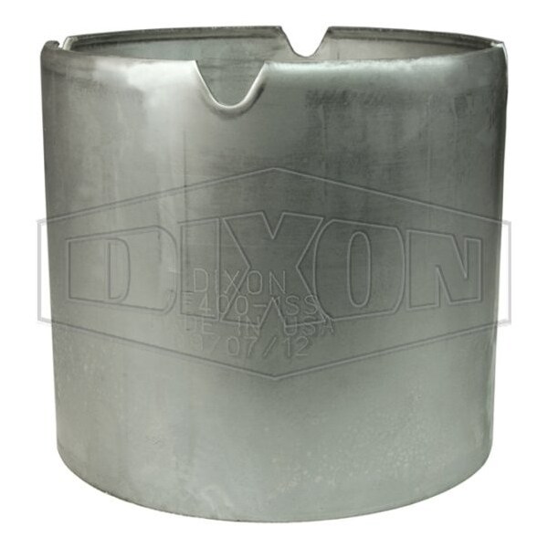 King Crimp Round Ferrule, 4 in Nominal, 4 in L, 0.09 in Thick, 304 SS, Domestic